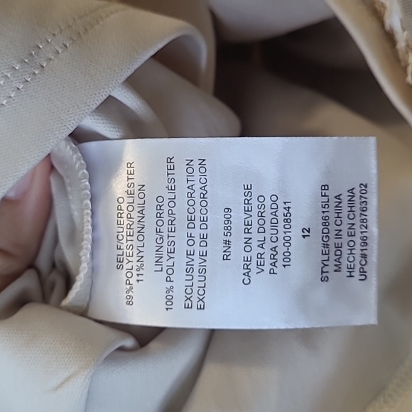 GB Girls Gold and Cream Floral Dress Size 12 - Picture 8 of 8